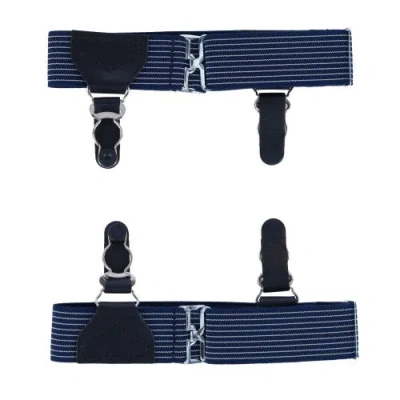 Trafalgar Sutton Double Grip Sock Garters In Navy