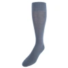 Trafalgar Sutton Fine Merino Wool Solid Color Ribbed Socks In Grey
