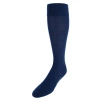 Trafalgar Sutton Fine Merino Wool Solid Color Ribbed Socks In Navy