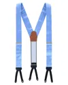 Trafalgar Sutton Formal Solid Color Silk Brace In Blue
