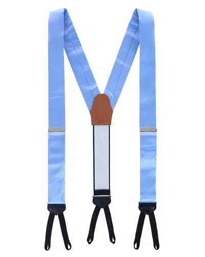 Trafalgar Sutton Formal Solid Color Silk Brace In Blue