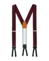 Trafalgar Sutton Solid Color Silk Formal End Suspenders In Burgundy
