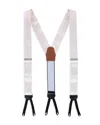 Trafalgar Sutton Formal Solid Color Silk Brace In Ivory