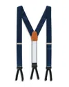Trafalgar Sutton Formal Solid Color Silk Brace In Navy
