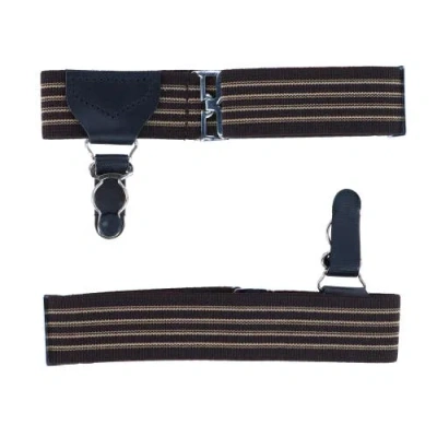 Trafalgar Sutton Single Grip Sock Garters In Brown