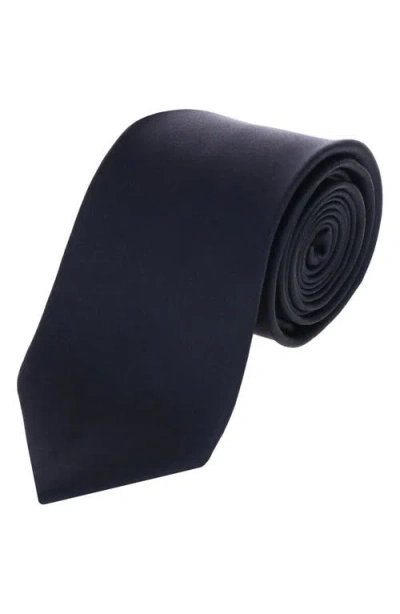 Trafalgar Men's Sutton Solid Color Silk Necktie In Black
