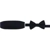 Trafalgar Sutton Solid Color Silk Cummerbund & Bow Tie Bundle In Blue