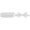 Trafalgar Sutton Solid Color Silk Cummerbund & Bow Tie Bundle In Silver