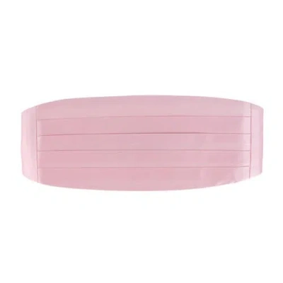 Trafalgar Sutton Solid Color Silk Cummerbund In Pink