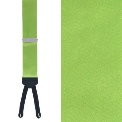 Trafalgar Sutton Solid Color Silk Formal End Suspenders In Light Green