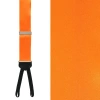 Trafalgar Sutton Solid Color Silk Formal End Suspenders In Pumpkin
