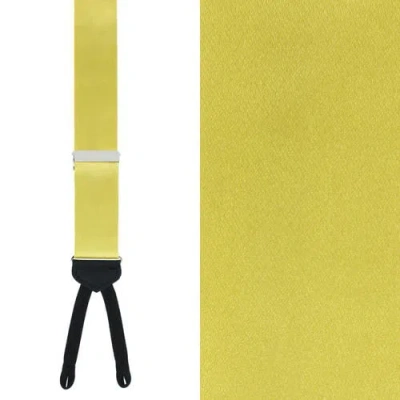 Trafalgar Sutton Solid Color Silk Formal End Suspenders In Yellow