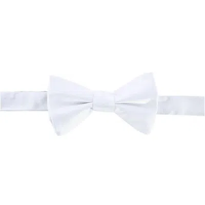 Trafalgar Sutton Solid Color Silk Self-tie Bow Tie In White