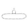 Trafalgar Sutton Sterling Silver Figaro Tie Chain In Silver