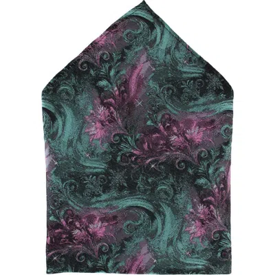 Trafalgar The Arcane Storm Silk Novelty 12x12 Pocket Square In Green