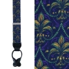 Trafalgar The French Quarter Fleur-de-lis Silk Novelty Button End Suspenders