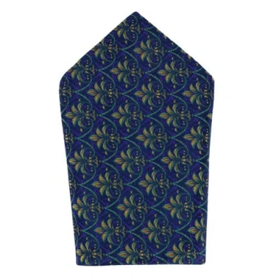 Trafalgar The French Quarter Fleur Dis Lis Silk Novelty Pocket Square In Multi