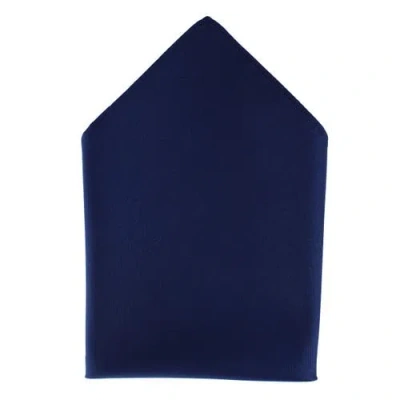 Trafalgar The Gatsby 12 Inch Solid Silk Pocket Square In Blue