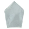 Trafalgar The Gatsby Solid 12 Inch Silk Pocket Square In Silver