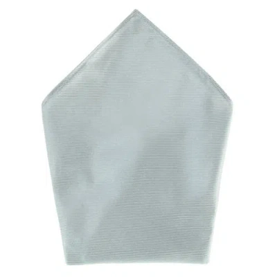 Trafalgar The Gatsby Solid 12 Inch Silk Pocket Square In Silver