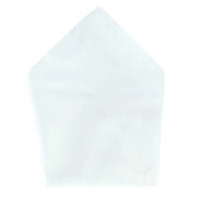 Trafalgar The Gatsby Solid 12 Inch Silk Pocket Square In White