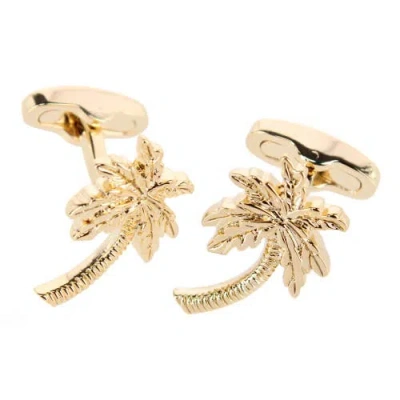 Trafalgar The Palm Court Palm Tree Cufflinks In Gold