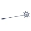 Trafalgar The Skipper Helm Novelty Lapel Pin In Silver