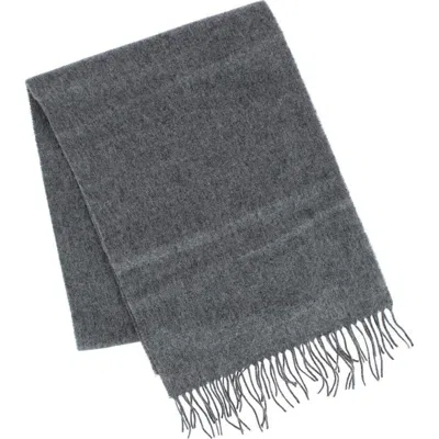 Trafalgar The Windsor Merino Wool Solid Color Knit Neck Scarf In Gray