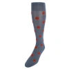 Trafalgar Three Point Shot Basketball Novelty Mercerized Cotton Mid-calf Socks In Grey