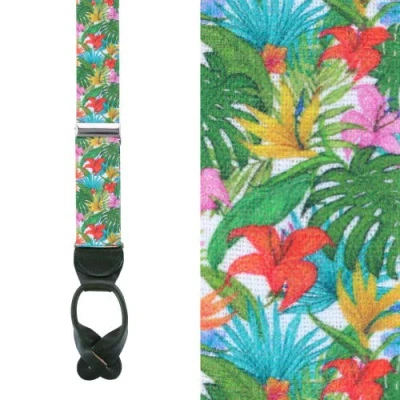 Trafalgar Tropical Hawaiian Linen Brace In Mixed
