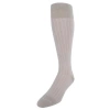 Trafalgar Valentino Vertical Stripe Over The Calf Mercerized Cotton Sock In Tan With White Stripes