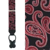 TRAFALGAR TRAFALGAR WILLARD'S WAVY PAISLEY SILK BUTTON END PRIVATE COLLECTION SUSPENDERS