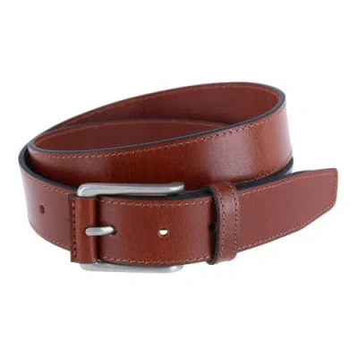 Trafalgar Wyatt 35mm Genuine Leather Casual Jean Belt In Tan