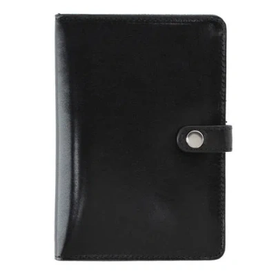 Trafalgar Zaiden Italian Cortina Leather Snap Closure Passport Wallet In Black