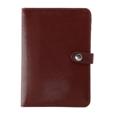 Trafalgar Zaiden Italian Cortina Leather Snap Closure Passport Wallet In Brown