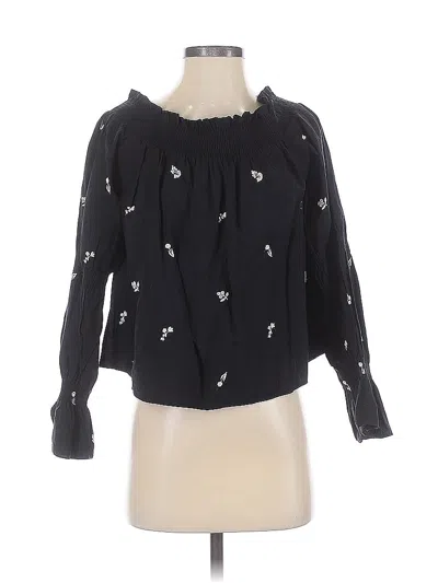 Pre-owned Trafaluc By Zara 3/4 Sleeve Blouse In Black