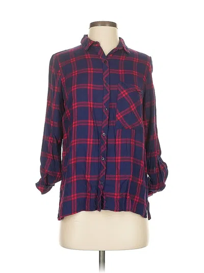 Pre-owned Trafaluc By Zara 3/4 Sleeve Button Down Shirt In Red