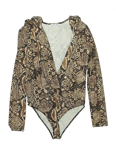 Pre-owned Trafaluc By Zara Bodysuit In Tan