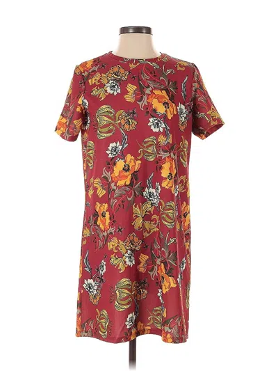 Pre-owned Trafaluc By Zara Casual Dress In Burgundy