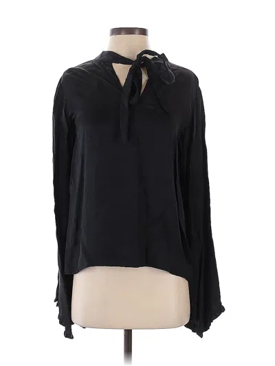 Pre-owned Trafaluc By Zara Long Sleeve Blouse In Black