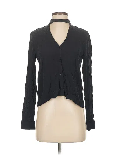 Pre-owned Trafaluc By Zara Long Sleeve Blouse In Black