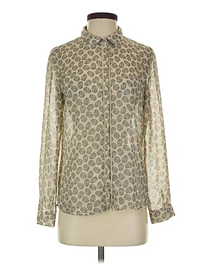 Pre-owned Trafaluc By Zara Long Sleeve Blouse In Ivory