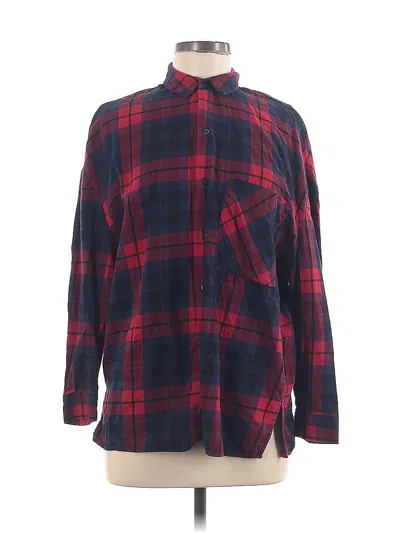 Pre-owned Trafaluc By Zara Long Sleeve Button Down Shirt In Red