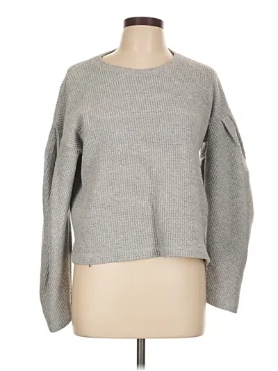 Pre-owned Trafaluc By Zara Long Sleeve T-shirt In Gray