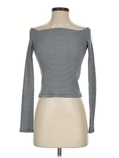 Pre-owned Trafaluc By Zara Long Sleeve T-shirt In Gray