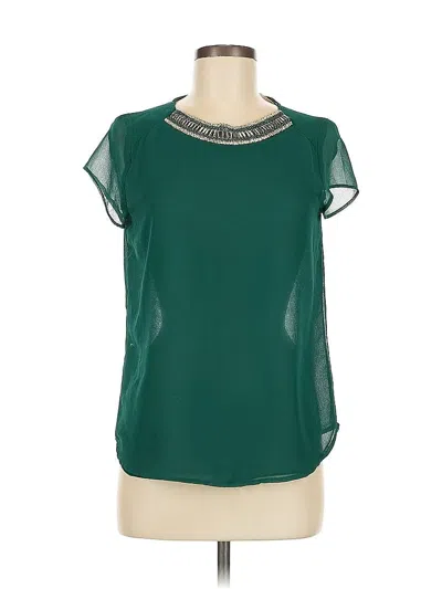 Pre-owned Trafaluc By Zara Short Sleeve Blouse In Green