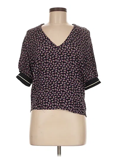 Pre-owned Trafaluc By Zara Short Sleeve Blouse In Purple