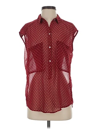 Pre-owned Trafaluc By Zara Short Sleeve Blouse In Red