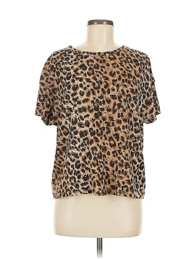 Pre-owned Trafaluc By Zara Short Sleeve T-shirt In Brown