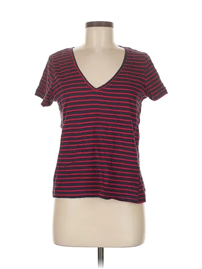 Pre-owned Trafaluc By Zara Short Sleeve T-shirt In Burgundy